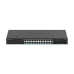 Front panel view of Netgear MS324TXUP 28-Port Managed Ethernet Switch displaying multiple Ethernet ports and LED indicators aligned across panel