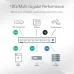 Diagram view of Netgear MS510TXUP 10-Port Gigabit Ethernet Switch illustrating 10G multi-gig performance and connected devices layout