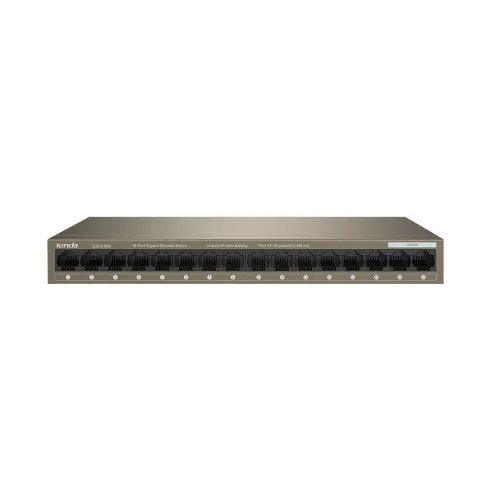 16-Port Gigabit Ethernet PoE Switch with Metal Casing, Desktop or Wall Mount