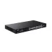 Front view of Tenda TEG1128P-24-410W Switch showing 24 Ethernet ports, LED indicators, and dual SFP slots.