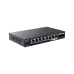 Tenda TEM2010X 2.5G Ethernet switch with 8 ports and dual 10G SFP+ ports, black design 