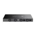 Rear view of TP-Link Omada SG6428X Switch featuring cooling fans, dual power inputs, and indicator lights.