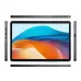Top view of CHUWI Hi10 X2 Windows 11 Tablet with detachable keyboard and stylus shown aligned around the display