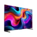 Front view of Haier 55P7 PRO Google TV with thin bezel displaying vivid abstract swirl of bright colors.