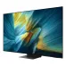 Samsung 77S95F 77 inch 4K OLED TV showcasing vivid abstract visuals and modern slim-profile aesthetics.