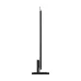 Side profile of Samsung 77S95H OLED TV showing ultra-slim design on stand with rectangular base.