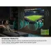Living room view of Samsung 77S95H OLED TV displaying soccer match with AI Soccer Mode Pro feature.