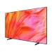 Side angled view of Samsung 98U9000H 98 inch Crystal 4K UHD LED Smart TV showing wide panel and stand design
