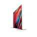 Angled side view of the Sony Bravia 9 K-75XR90 TV with slim profile and vibrant swirl display on minimalist frame.