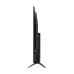 TCL 43V6C side profile showing slim body, multiple connectivity ports and modern stand design for stable placement