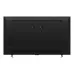 Rear view of the TCL 65P8K TV showing geometric back panel design, ventilation texture, and V-shaped support legs.