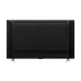 Close-up back view of TCL 75C6KS TV with silver mounting points, polished case, and angled support legs.