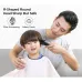 Adult trimming child’s hair with ENCHEN Sharp 3S Trimmer featuring safe R-shaped rounded blade design.