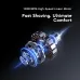 3D rendering of an electric shaver's internal 13,000 RPM high-speed linear motor with blue energy effects around components.