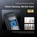 Oraimo shaver showing an internal AI smart frequency tracking chip and beard density diagrams for optimized shaving power.