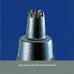 Close-up of Panasonic ER115KP Nose Trimmer cutting head with safe and effective blade system design.
