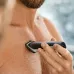 Scene view of Philips MG3721/65 Trimmer grooming chest hair with ergonomic design for body styling.