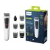 Packaging view of Philips MG3721/65 Trimmer 3000 Series showing 7-in-1 attachments and styling features.