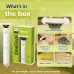 Box view of Philips OneBlade QP1924/20 Intimate Trimmer with triple protect blade, comb, cap, and USB cable.