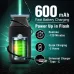 Promotional view of VGR V-932 Trimmer with glowing battery icon highlighting 600mAh fast charging and 120-minute runtime.