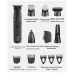 Xiaomi Huanxing EC106 Multifunctional Hair Trimmer showing multiple grooming attachments for hair beard and nose trimming tasks