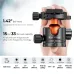 K&F Concept KF09-105V1 tripod ball head with 15kg load capacity, 360° rotation, and aluminum magnesium alloy body.