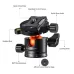 K&F Concept KF31.042V1 BH-32L Tripod Ball Head mounted with a camera, highlighting load capacity and stability.