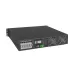 Rear view of the Must EH55-H1KS online UPS showing power sockets, USB/RS232 ports, EPO slot, and battery connectors.