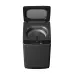 Front studio view of Hitachi 10KG Top Load Washing Machine (LTL 10MV00 GG) with top lid open revealing inner drum.