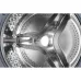 Interior view of Samsung 9 KG Washing Machine stainless steel drum with perforations and curved fins.