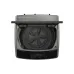 Interior view of Sharp ES-F160G2 16 KG Washing Machine with open lid revealing drum and 16 KG inverter motor label.