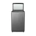 Open lid view of TCL F710TLG Washing Machine revealing drum area and sleek rectangular design with rounded edges.