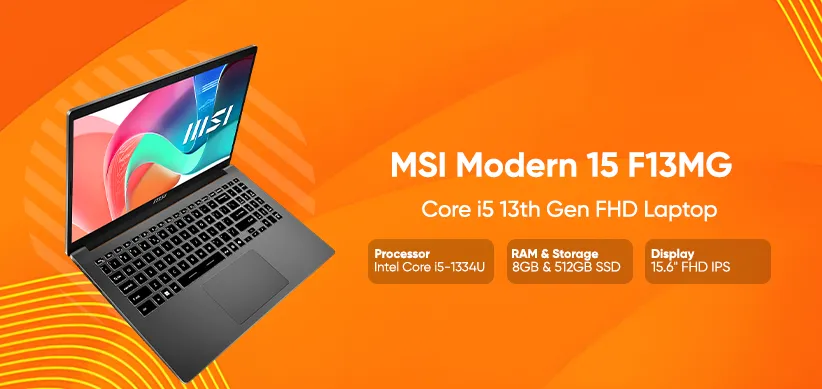 Best Laptop Under 70000 Taka in Bangladesh - MSI Modern 15 F13MG