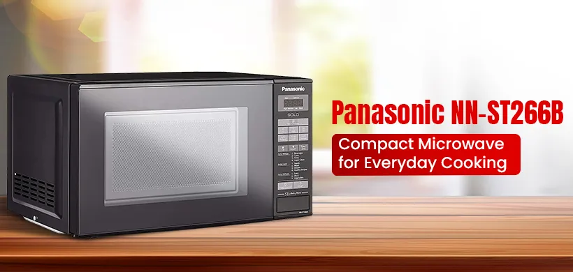 Panasonic NN-ST266B | Compact Microwave for Everyday Cooking