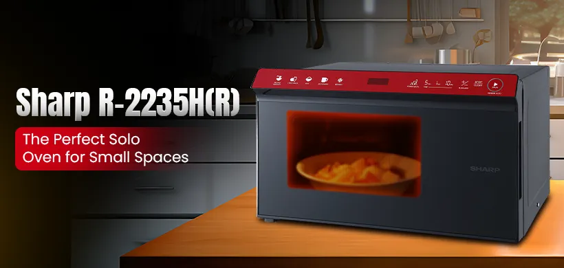 Sharp R-2235H(R) | The Perfect Solo Oven for Small Spaces