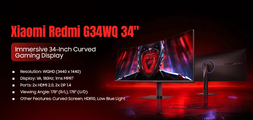 Xiaomi Redmi G34WQ 34-inch Gaming Monitor