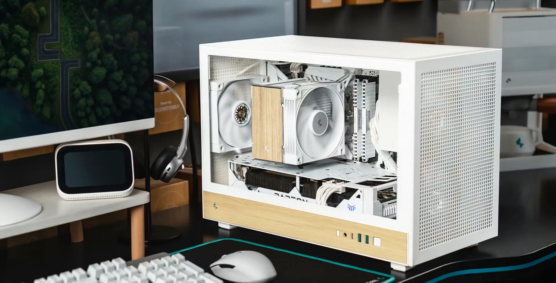 DeepCool CH260 WOOD WH Gaming Casing