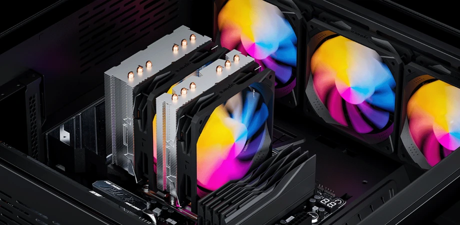 upHere D6SEC ARGB Dual Tower Air CPU Cooler