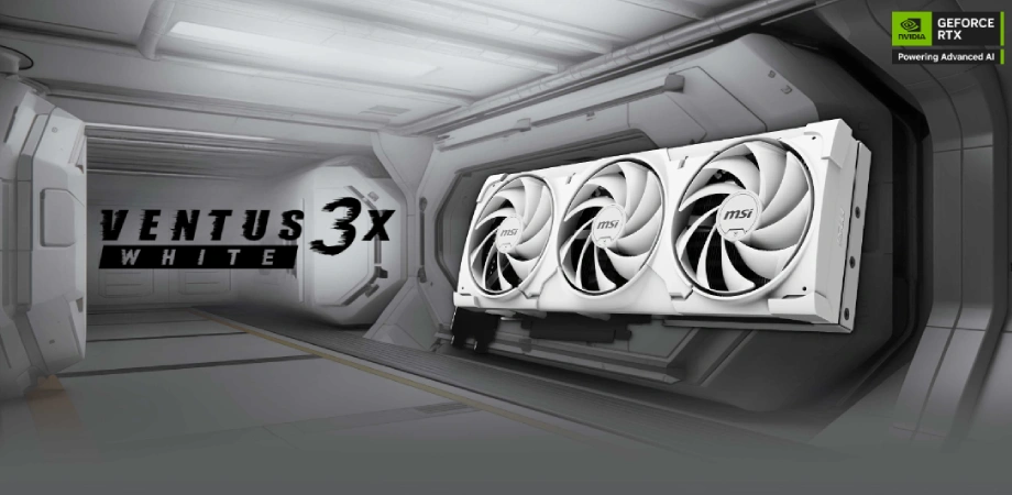 MSI GeForce RTX 5080 16G VENTUS 3X OC WHITE 16GB GDDR7 Graphics Card