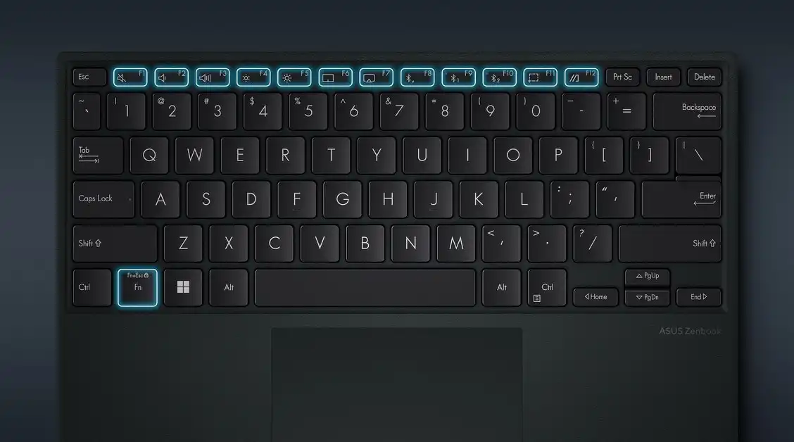 ASUS ErgoSense Bluetooth Keyboard - ASUS ZenBook 17 Fold OLED UX9702 Foldable Laptop