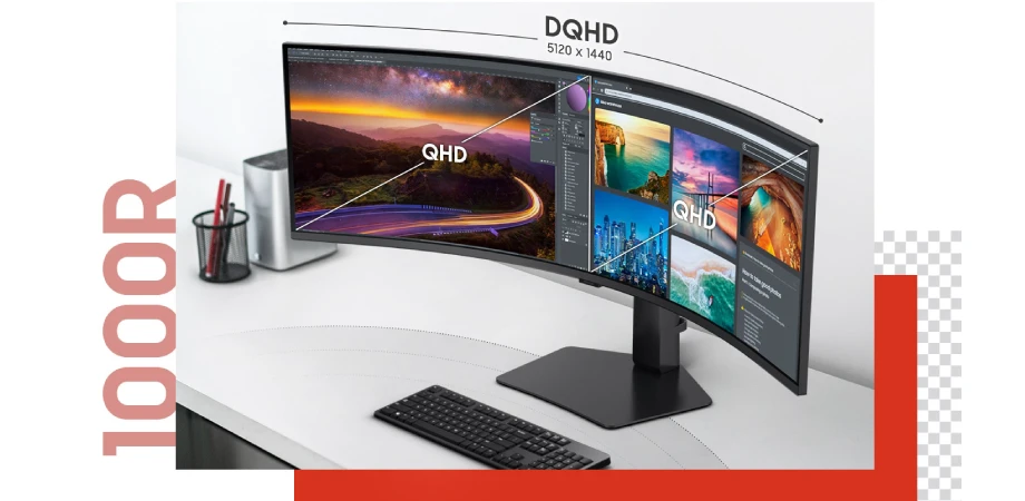 Samsung ViewFinity S9 S95UC Dual QHD Curved Gaming Monitor