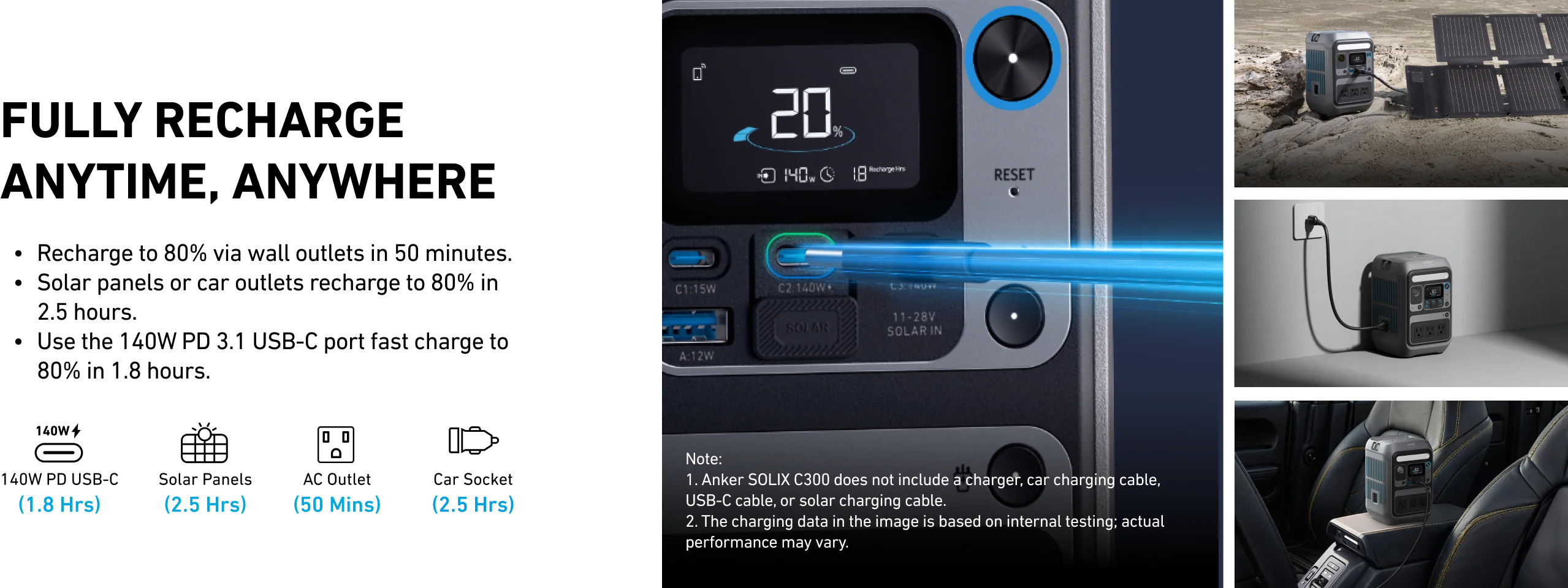 Anker SOLIX C300 Portable Power Station